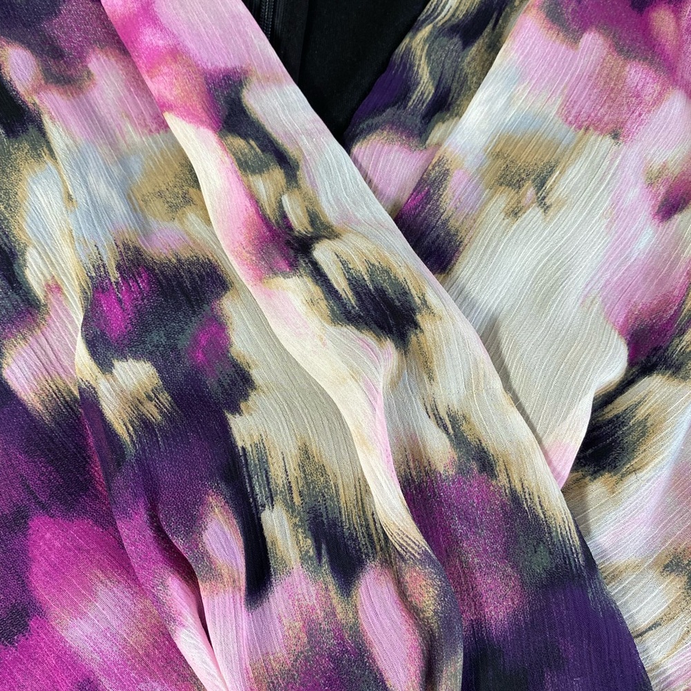 DKNY Long Sleeve Knee Length Floral Dress - Picture 3 of 7
